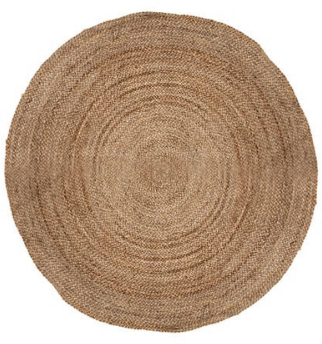 Runder Jute Teppich - Natürliche Jute Ø 120 cm - Jute-Teppich - Teppich
