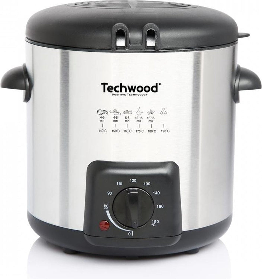 MINI FRITEUSE ET APPAREIL À FONDUE 2-EN-1 TECHWOOD EN ACIER INOXYDABLE