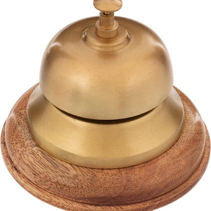 Atmosphera Kids Luxus Rezeptionsglocke - Tischglocke - Mangoholz - Gold