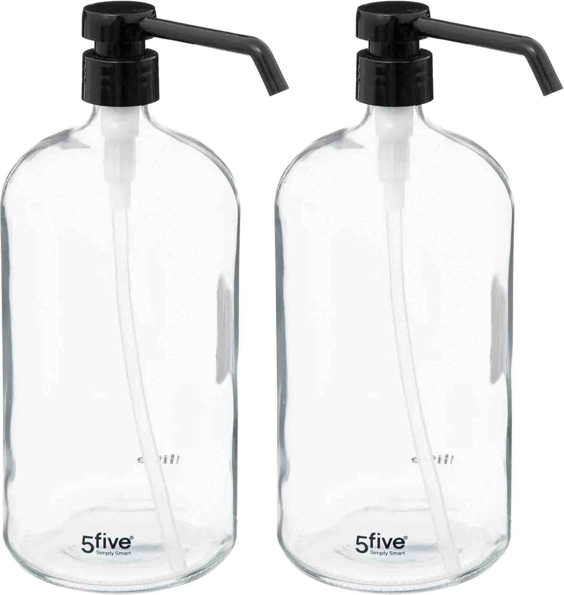 5five Distributeurs de savon en verre - 2 pièces - 1 litre