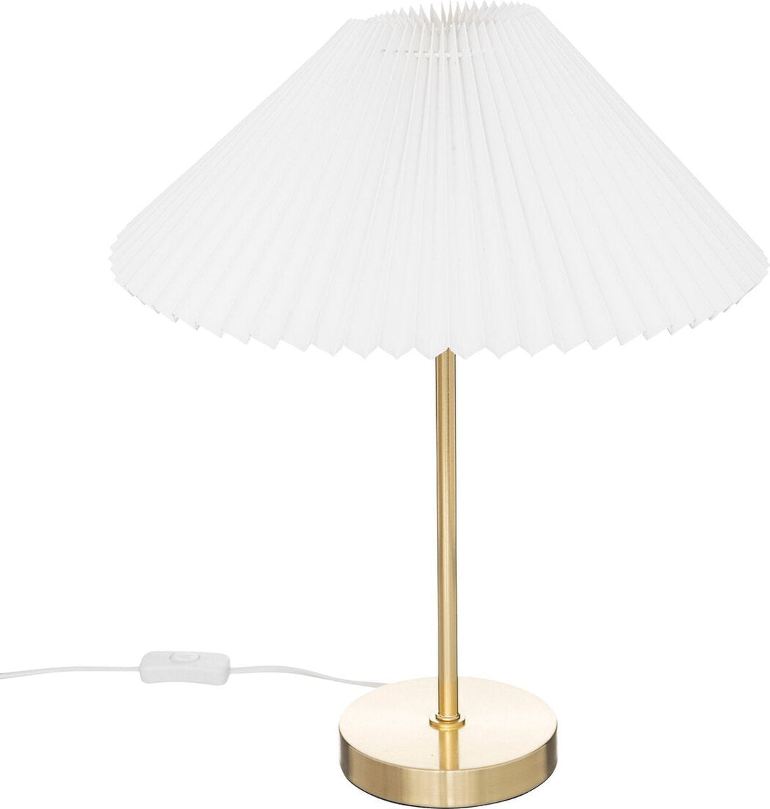 Atmosphera tafellamp Jiling – wit en goud, Ø 37 x 47 cm, fitting E27