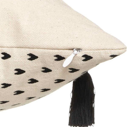 Zierkissenbezug weiß und schwarz Gesicht 40 x 40 cm