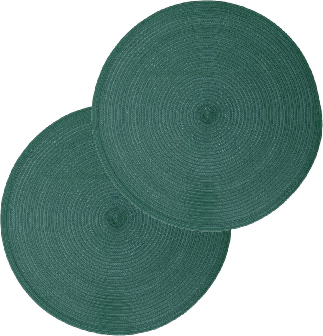Secret de Gourmet ronde placemats – set van 6, emerald groen, Ø 38 cm