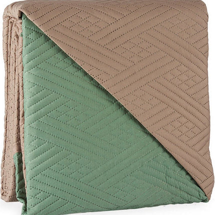 Omkeerbare sprei Natural Beige Groen (260 x 240 cm)
