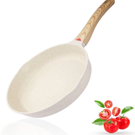 Koekenpan - Wokpan - hapjespan inductie krasbestendig coating - Ivory - PFOA free - 20cm -