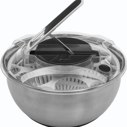 Slacentrifuge / slazwierder / sladroger RVS 3,5 liter - Salade spinner