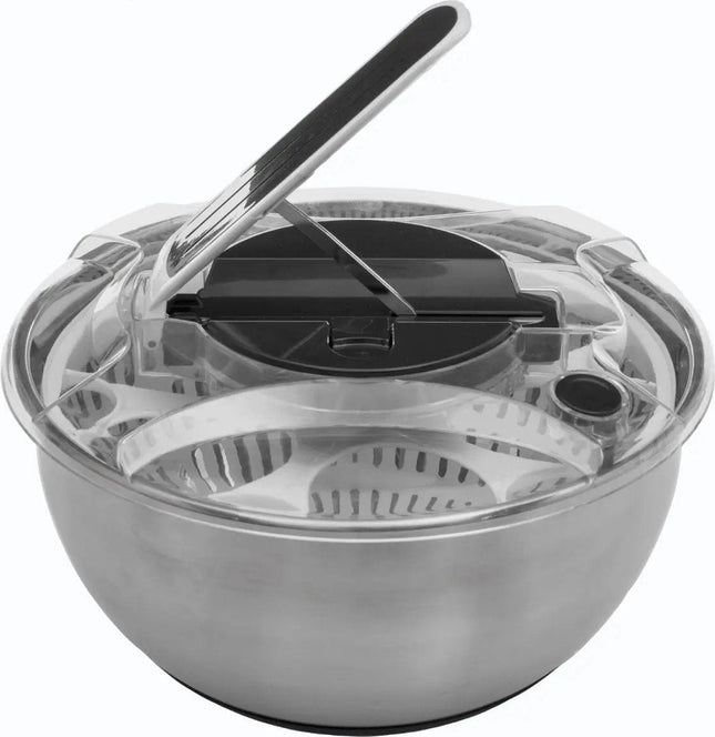 Salatschleuder / Salatschwinger / Salattrockner Edelstahl 3,5 Liter - Salatschleuder