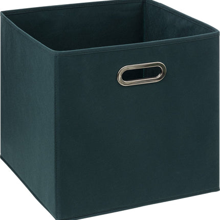 5Five Aufbewahrungskorb/Schrankkorb – Smaragdgrün – 31 x 31 x 31 cm – 29 Liter – Fächerkorb – Stoff mit verstärktem Boden – Faltbar