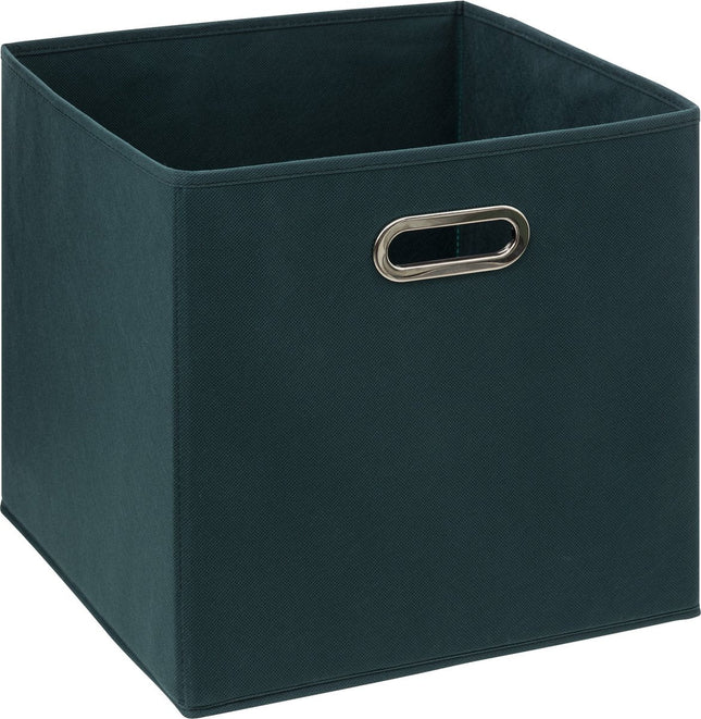 5Five Aufbewahrungskorb/Schrankkorb – Smaragdgrün – 31 x 31 x 31 cm – 29 Liter – Fächerkorb – Stoff mit verstärktem Boden – Faltbar