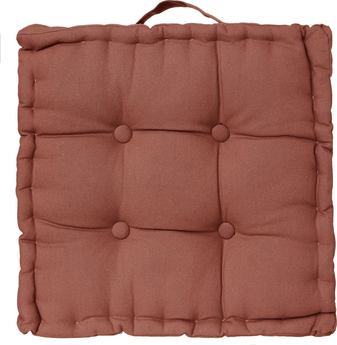 Atmosphera Floor Cushion Square - terracotta - cotton - 40 x 40 x 8 cm - square - Extra thick