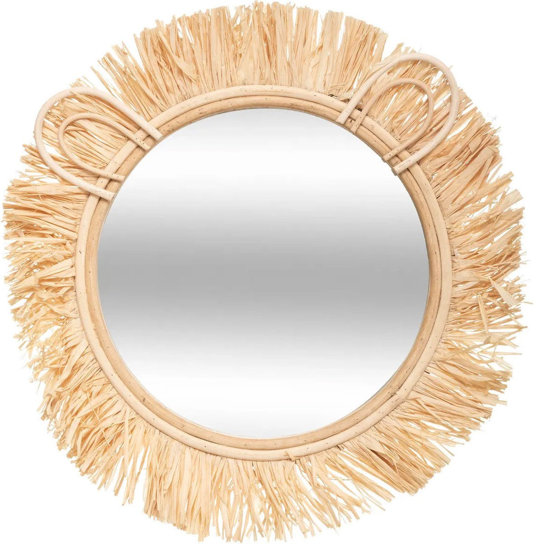Miroir mural Atmosphera - safari - rotin - D38 cm - miroir bohème/boho