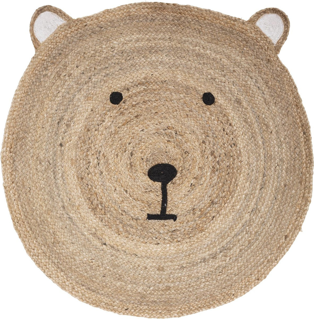 Atmosphera Kids Tapis ours en jute - Dia 100 cm - Chambre d'enfant