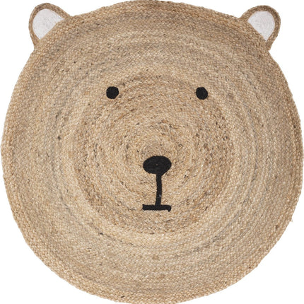 Atmosphera Kids Juteteppich Bär - Ø 100 cm - Kinderzimmer
