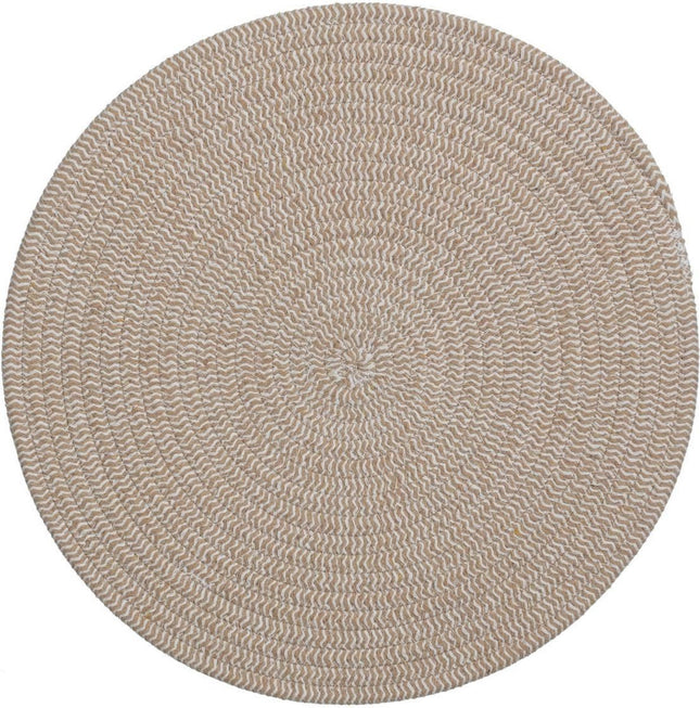 Tischset/Unterlage – rund – Taupe – Baumwolle – 38 cm – Platzsets für Frühstück/Mittagessen/Abendessen