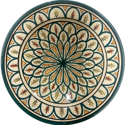 Marokkaanse Schaal | Groen | 35 cm | Vrolijke Tinten | Handgemaakt |