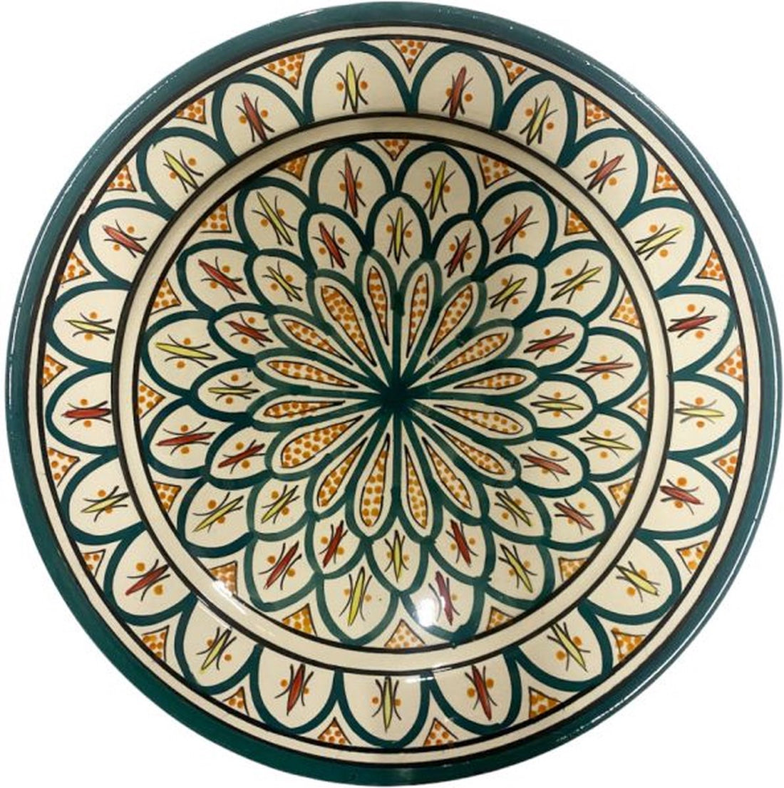 Moroccan Bowl | Green | 35 cm | Cheerful Shades | Handmade