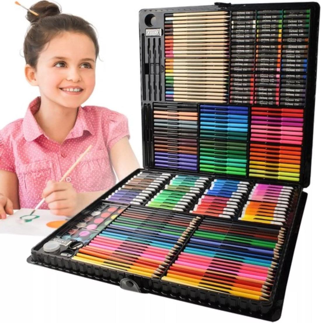 XXL Professional Colored Pencils - Drawing Box 288 Pieces - Color Box - Pencil Box - Drawing Set - Markers