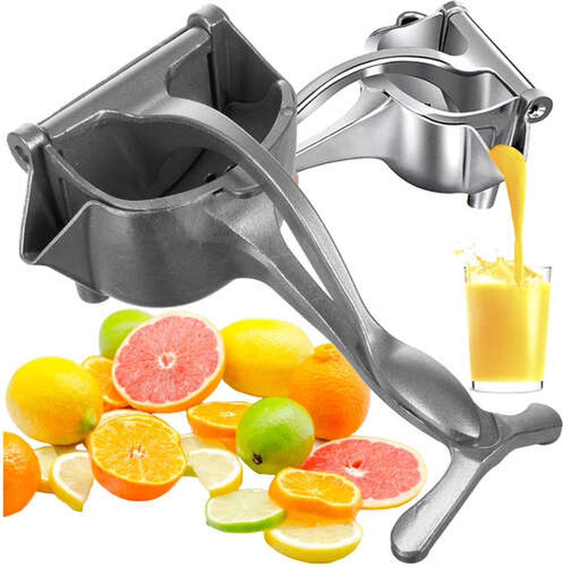 Presse-agrumes manuel - presse solide pour jus d'orange, de citron et de pamplemousse, en acier inoxydable et efficace !