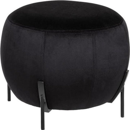 Poef velvet zwart
