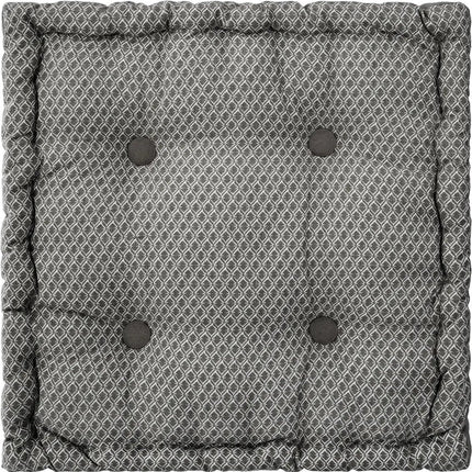 Atmosphera Vloerkussen Square - grijs - katoen - 40 x 40 x 8 cm - Extra dik grond zitkussen/matraskussen