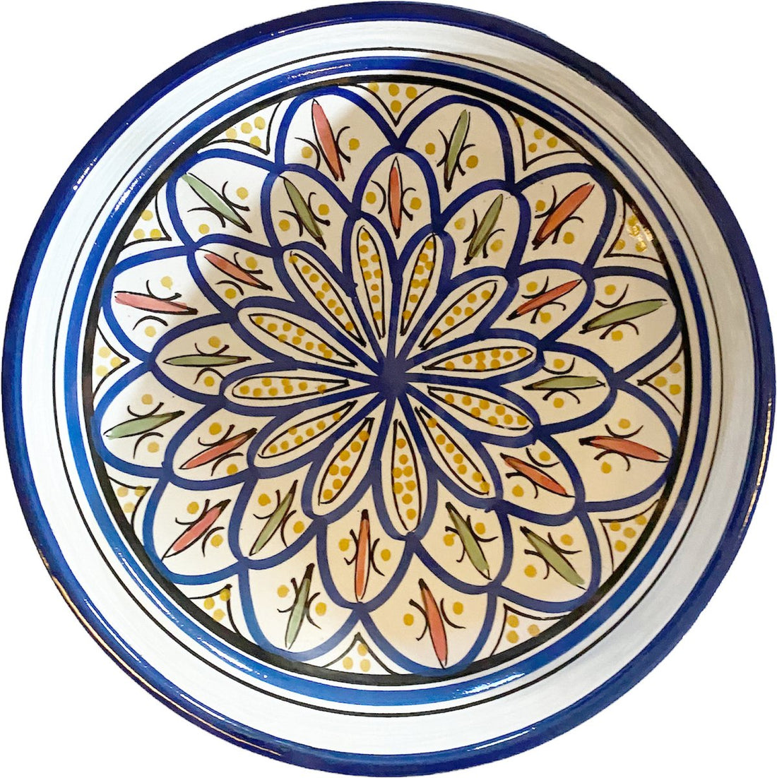 Moroccan ceramic round bowl Ø26
