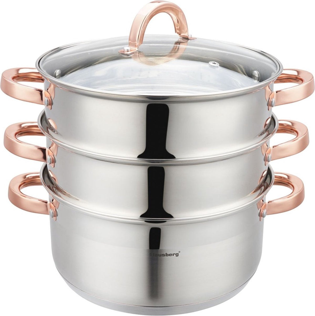 Klausberg 7735 - autocuiseur - 4 pièces - 24 cm - 5 litres - acier inoxydable - tous feux