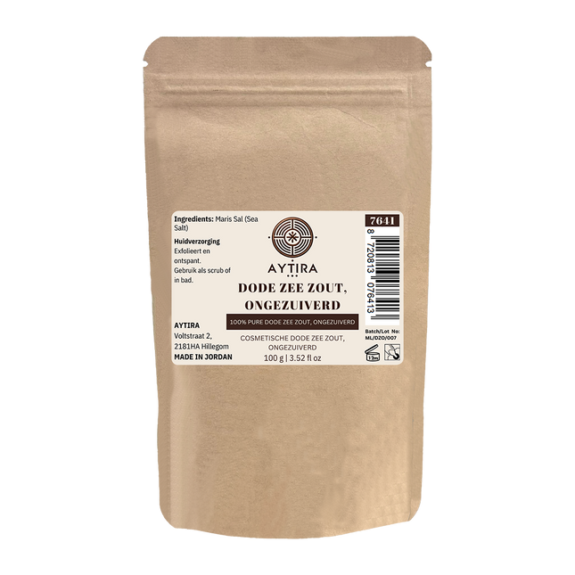 AYTiRA Totes Meer Salz Ungereinigt – 100 % rein – Peeling & Badesalz – 100 g