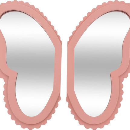 Atmosphera Kids Schmetterling Spiegel - 2er Set - 37x37cm - Rosa