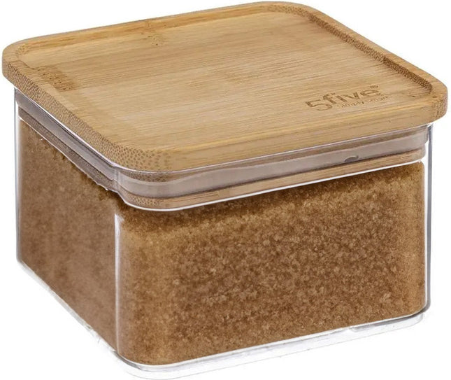 5Five - Keuken voorraadpot - Berlino - kunststof/bamboe - 500 ml