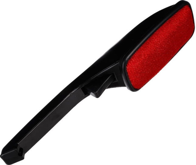 2x Stück Kleiderbürste/Fusselbürste schwarz/rot 25 cm mit rotierendem Kopf - Kleiderbürste