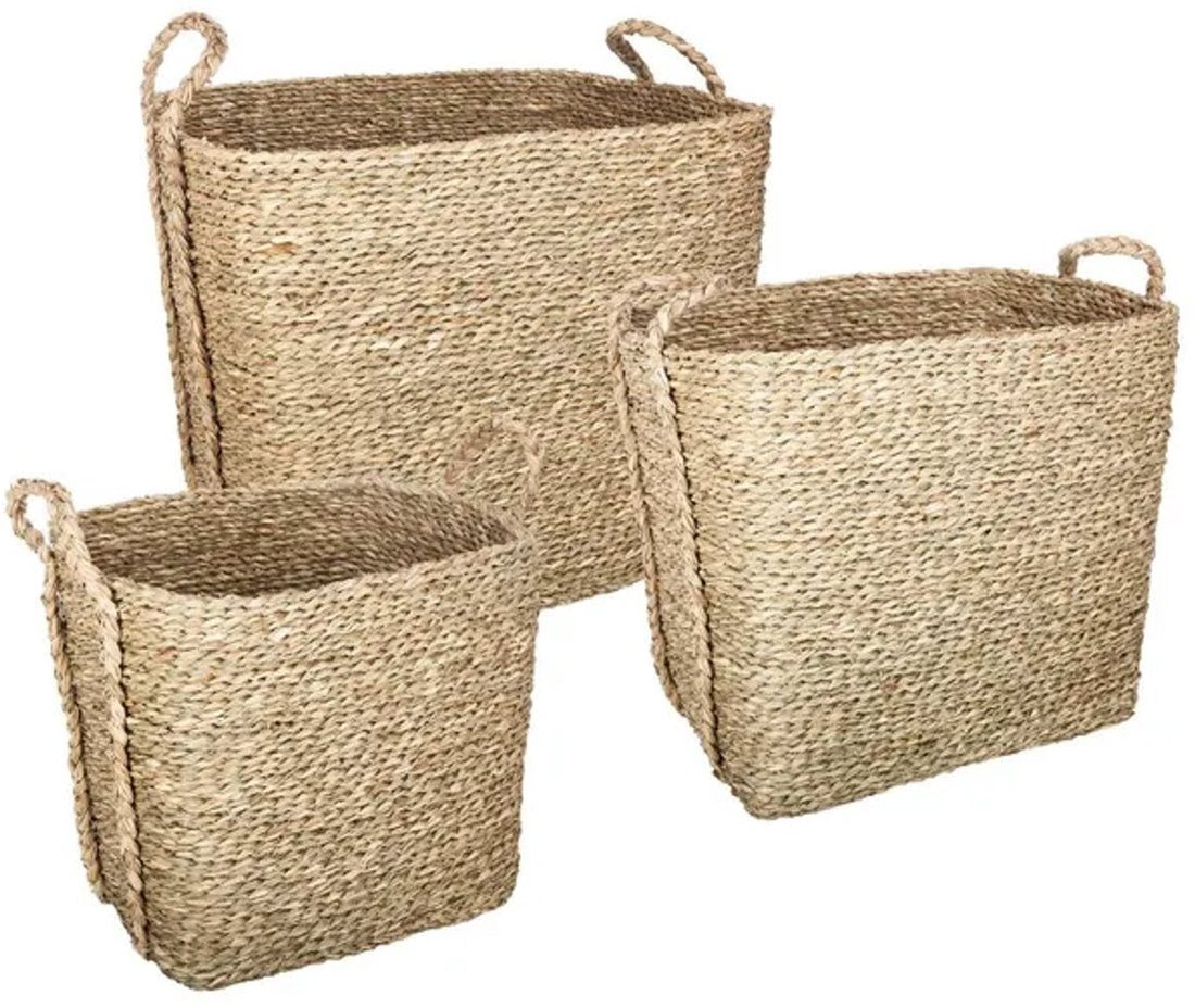 Ensemble de 3 paniers de rangement en osier