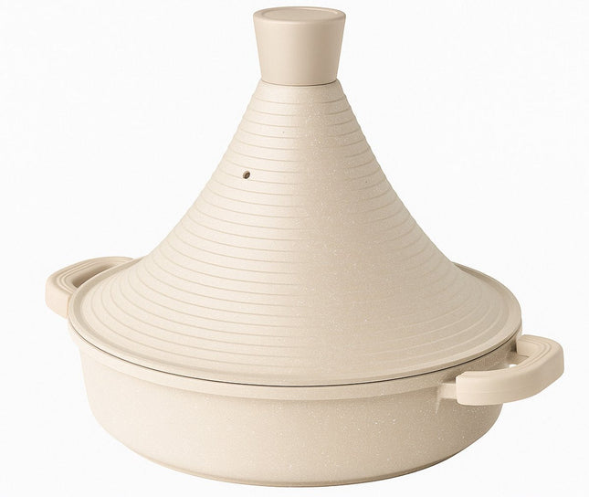 Tajine Marrakesh- Luxe Aluminium Tajine inductie| Taupe | Geschikt voor 4-8 personen