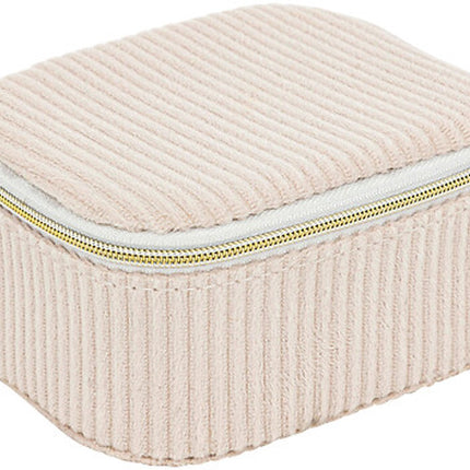 Atmosphera Schmuckkästchen - 9 x 5 x 11 - creme - Schmuckkästchen mit Reißverschluss - Fächereinteilung
