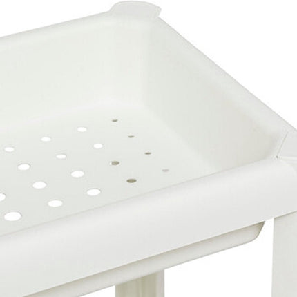 5Five Aufbewahrungsregal Bad - Kunststoff - weiß - 37 x 22 x 100 cm - Organizer mit 4 Ablagen - Badregal