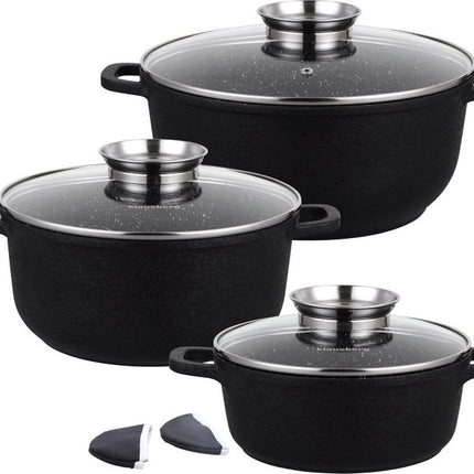 Klausberg 7359 Topfset - 8-teilig - Geschmiedetes Aluminium - Alle Herdarten