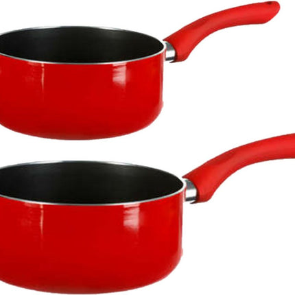 5Five - Stahlpfannen - Induktion - 2er Set - Ø 16 und 20 cm - Rot