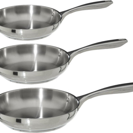 Secret de Gourmet Bratpfannen Acoma - Ø 24/26/28 cm - Alle Herdarten - Silber Edelstahl