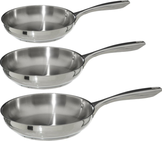 Secret de Gourmet Koekenpannen Acoma - Dia 24/26/28 cm - Alle warmtebronnen - Zilver RVS