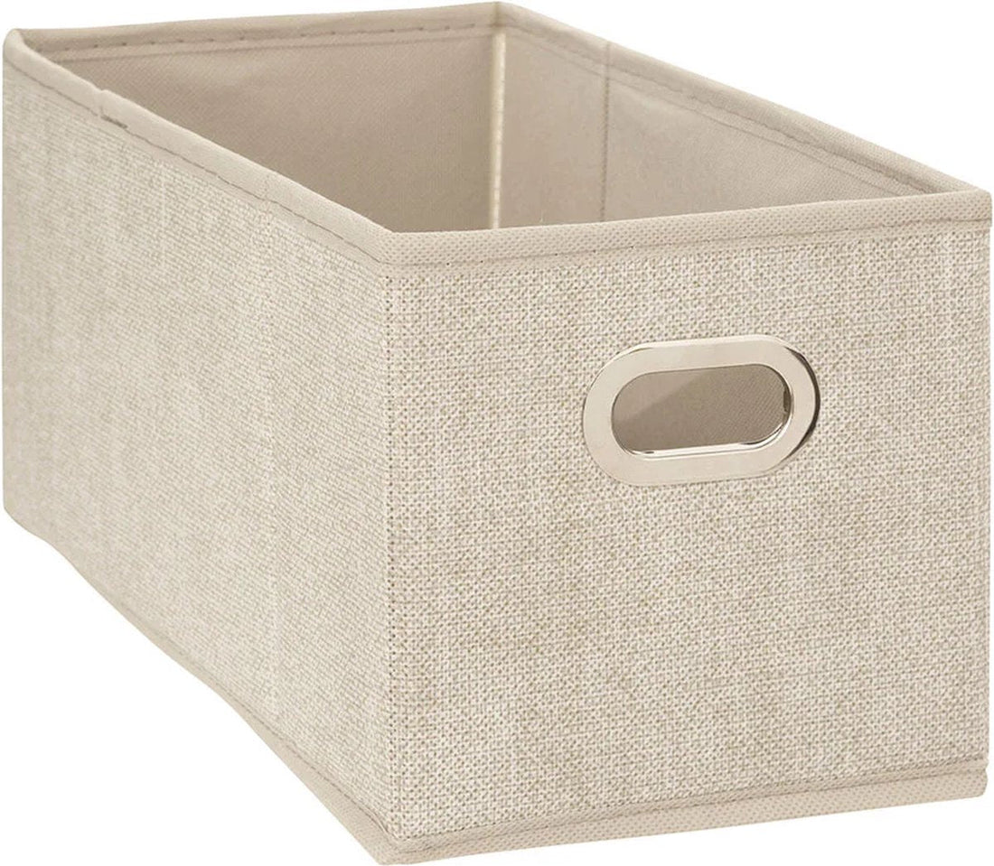 5Five stoffen opbergmand beige – kastmand met handvat, 7 liter