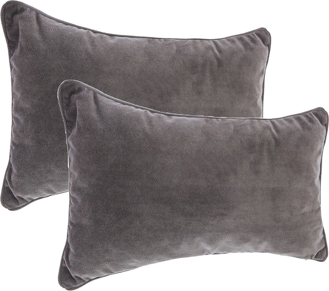 Coussin de canapé Atmosphera / coussins décoratifs Sophia - lot de 2 - 30 x 50 cm - polyester avec fermeture éclair