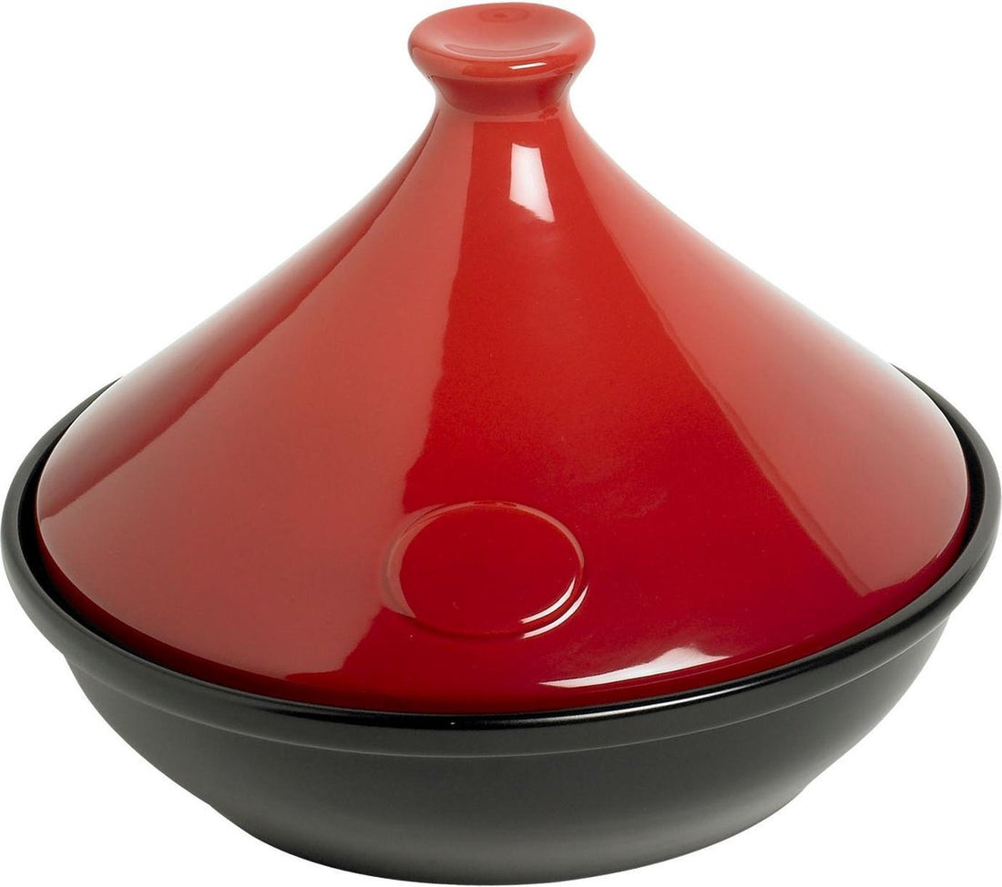 Tajine Cosy & Trendy Rouge - Ø 31 cm x 25 cm - Noir-Rouge