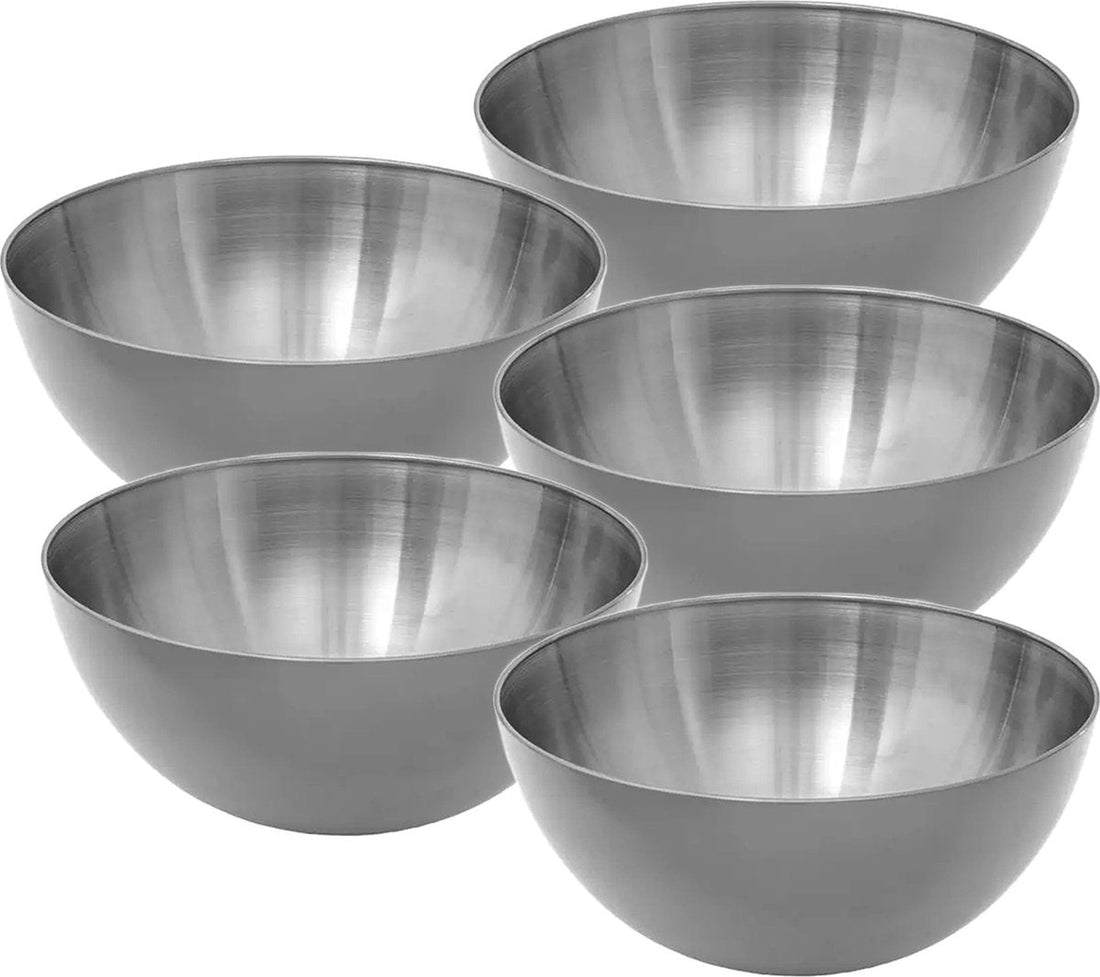 Secret de Gourmet - Bols à salade/Coupelles - Lot de 10 - Acier inoxydable - D19 cm