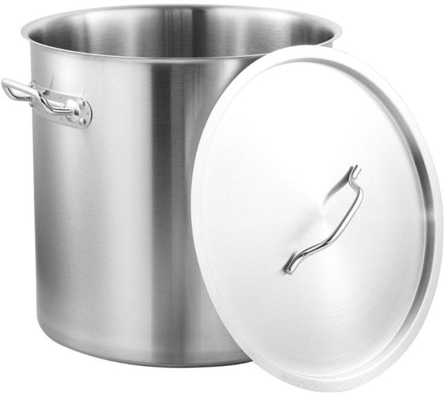 KINGHoff Kochtopf 40 cm Ø, 50 Liter - Professioneller Edelstahlschmortopf für die Gastronomie - Für alle Herdarten, einschließlich Induktion