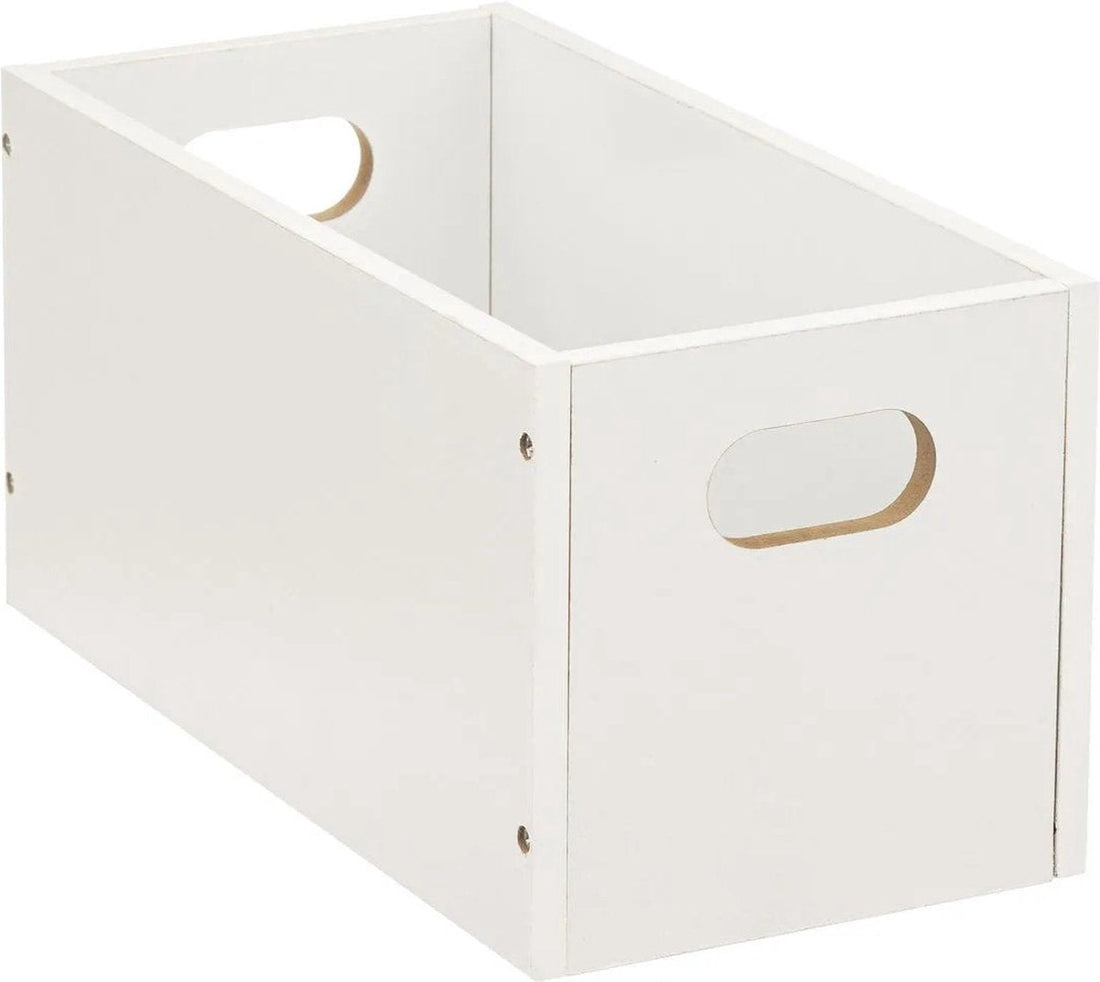 5Five opbergmand van hout, wit – kastmand 7 liter, 31 x 15 x 15 cm