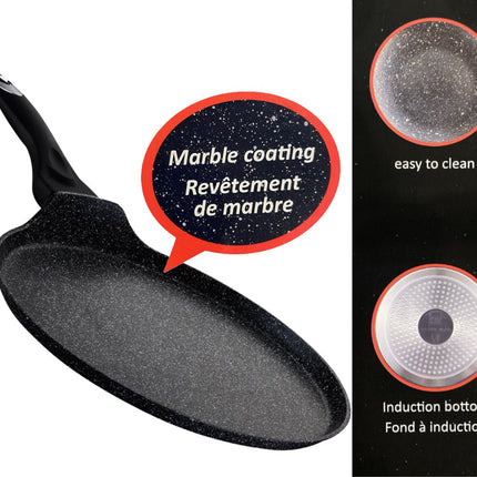 Pannenkoekenpan Antiaanbak - Inductie Marmer - 28cm
