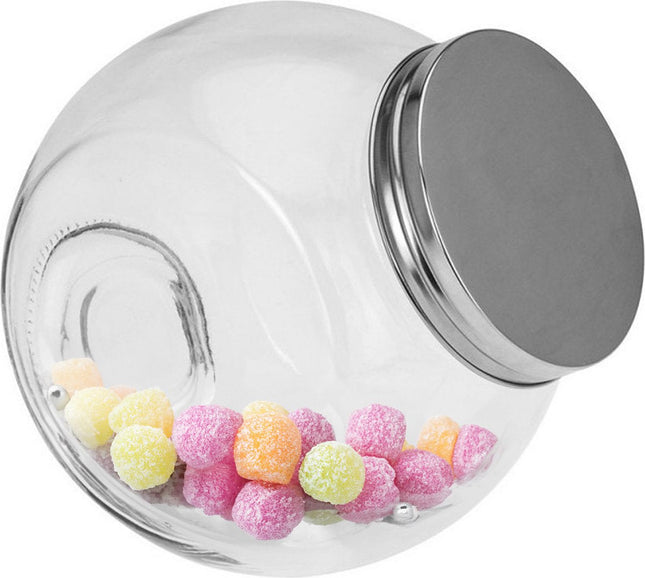5Five Vorratsglas mit Deckel - 4er-Set - Glas - 16 x 16 cm - 1,5L - Bonbonglas - Lebensmittelaufbewahrung