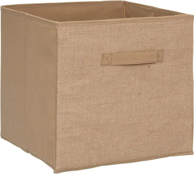 5Five Aufbewahrungskorb/Schrankkorb - 29 Liter - braun/natur Jute - 31 x 31 x 31 cm - Aufbewahrungsboxen - Regalkörbe