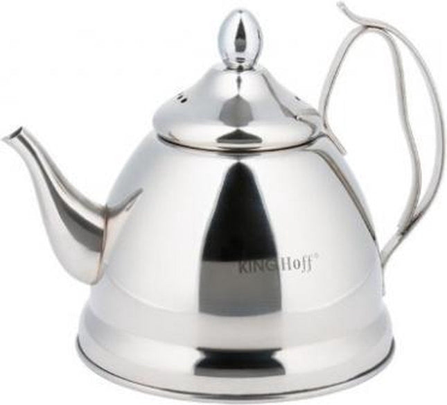 Kinghoff 3761 - Nostalgische theepot - 1 liter - RVS