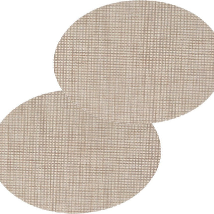Secret De Gourmet Placemat Maoli - Set van 4x stuks - ovaal - naturel - 48 x 35 cm - kunststof - onderlegger - Tafel onderleggers