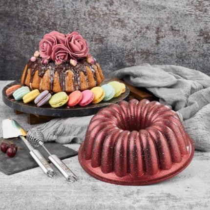 Polo Chef Bakvorm Cake Pan Cakevorm - 25 cm - Bordeauxrood